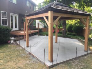 Professional concrete contractor patio gazebo backyard