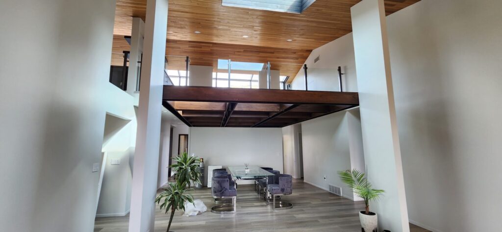 custom home interior mezzanine design west jordan utah open concept