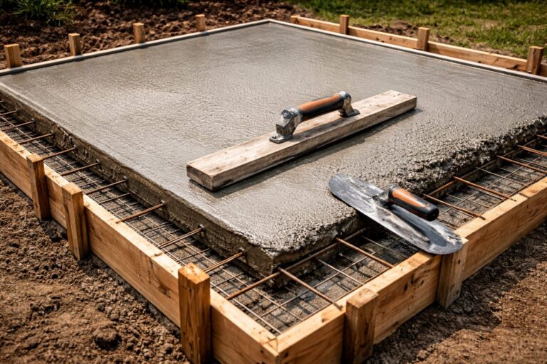 concrete flatwork precision slab installation
